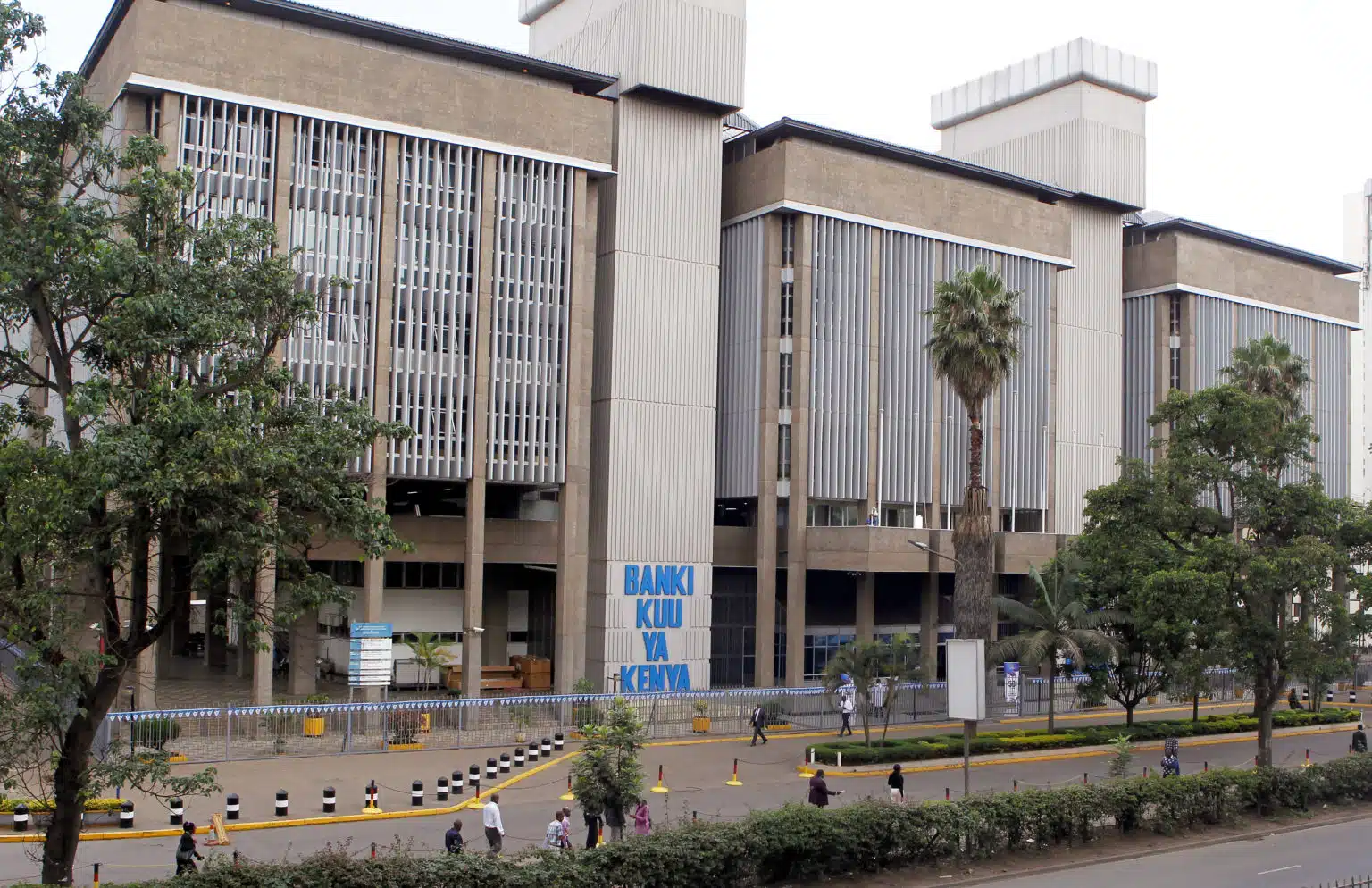 A general view shows the Central Bank of Kenya headquarters building along Haile Selassie Avenue in Nairobi, Kenya