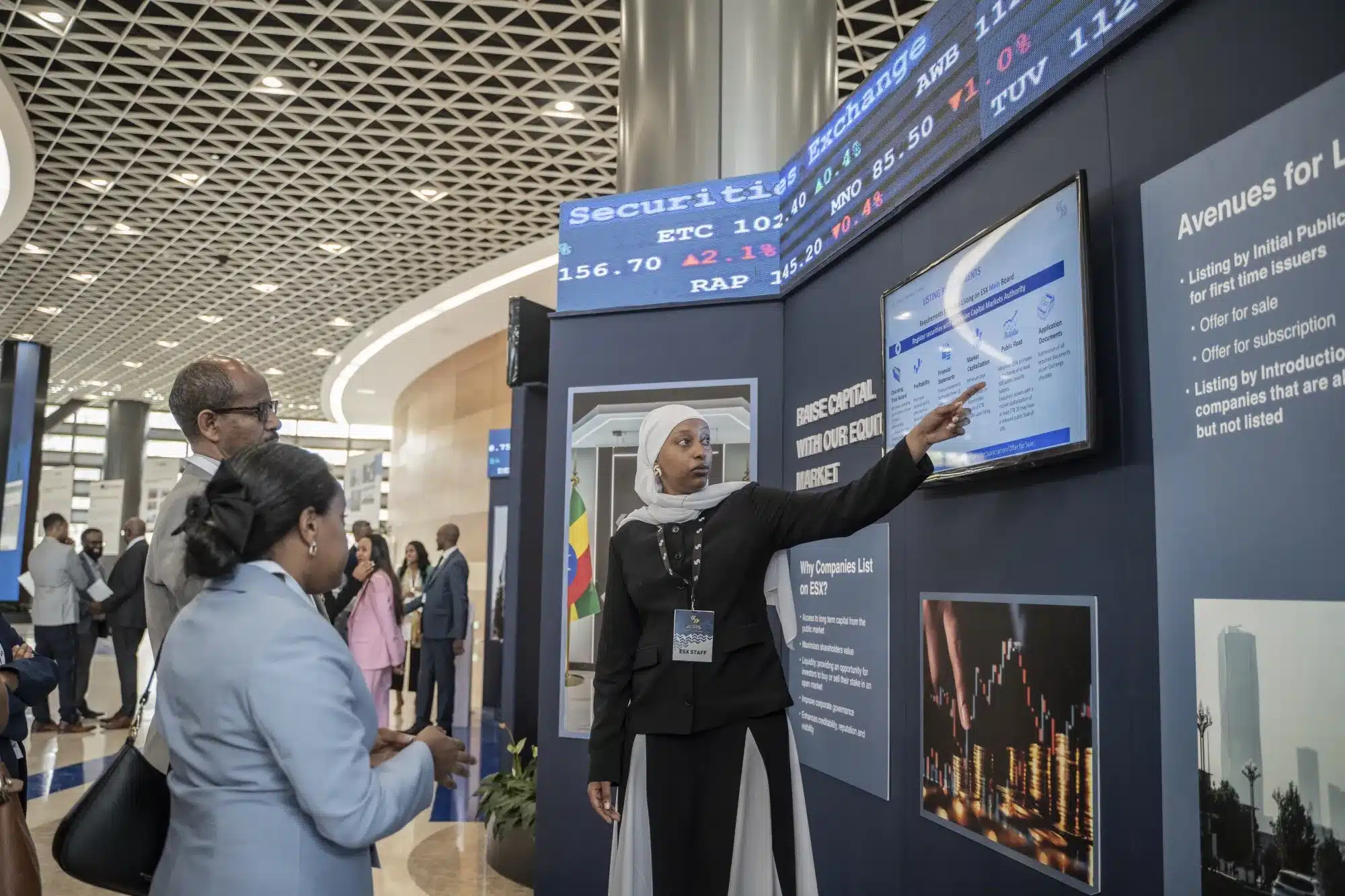 Traders at the Ethiopian Securities Exchange
