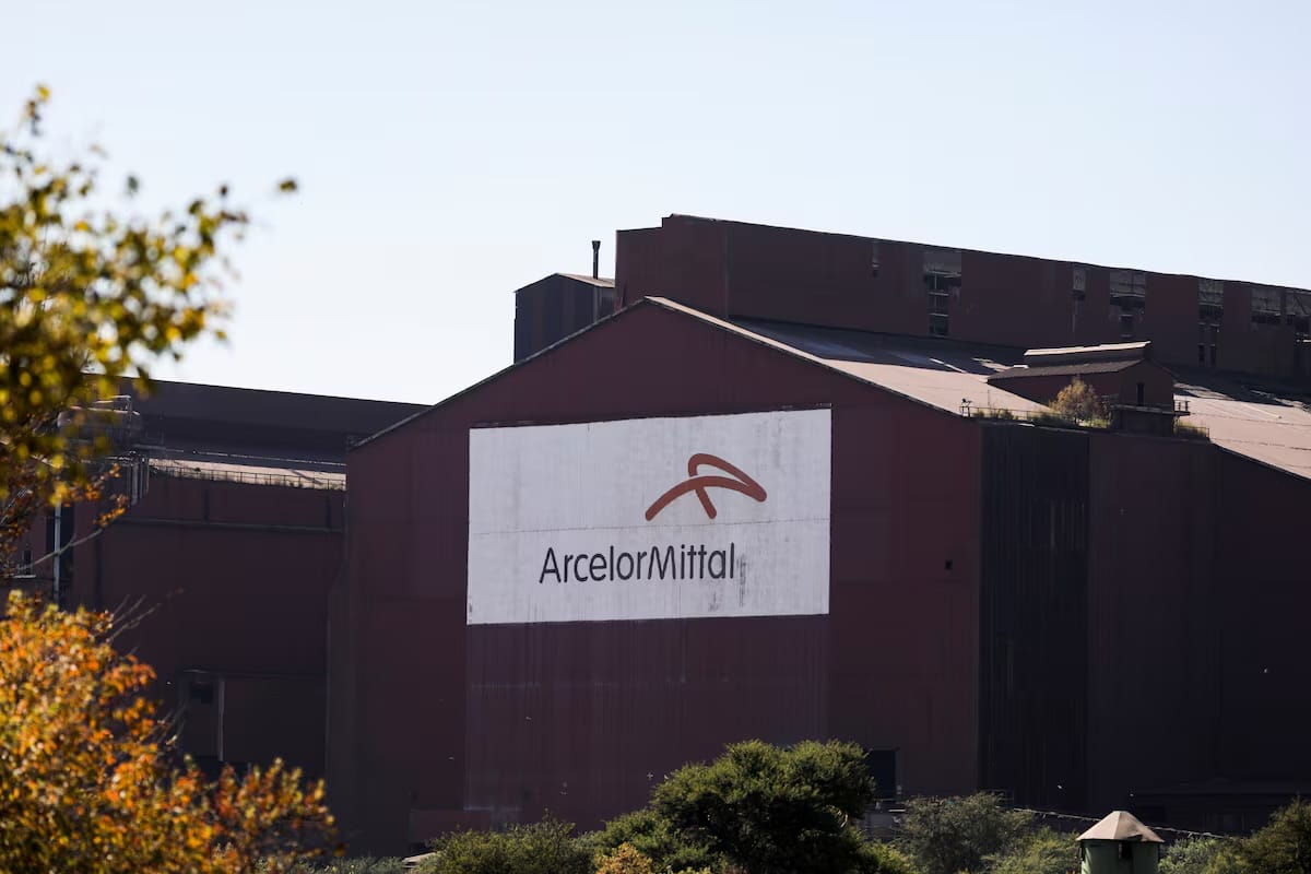 A general view shows ArcelorMittal South Africa in Johannesburg, South Africa