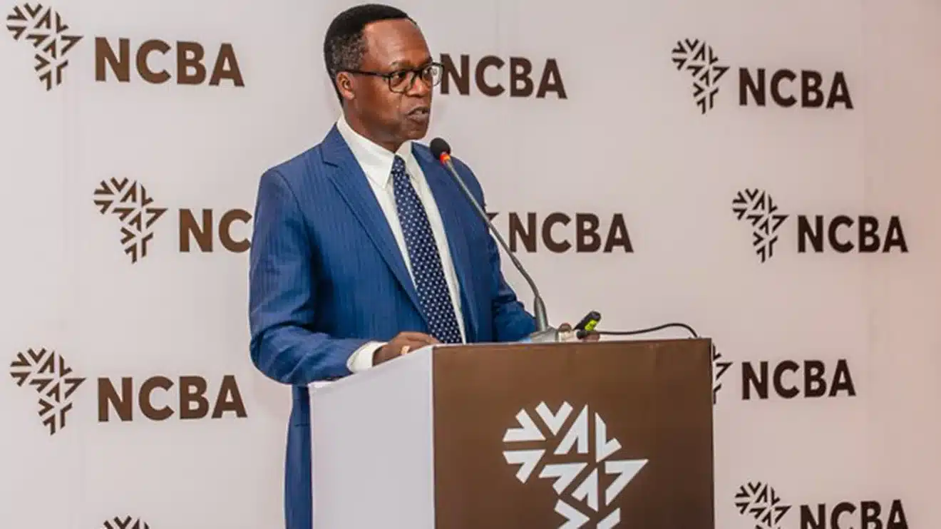 Joshua Oigara, CEO of NCBA Group, speaking at an event.